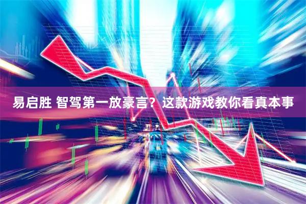 易启胜 智驾第一放豪言？这款游戏教你看真本事