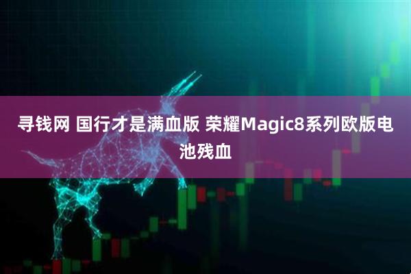 寻钱网 国行才是满血版 荣耀Magic8系列欧版电池残血
